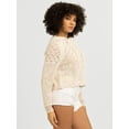 thumbnail image 2 of Jessica Simpson Women's Mikaela Pointelle Hoodie Sweater with Long Sleeves, Lightweight, Sizes XS-XL, 2 of 7