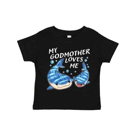 Inktastic My Godmother Loves Me Whale Shark Boys or Girls Toddler T-Shirt