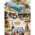 thumbnail image 5 of Blue Teal Brown Table Cloth, Anchor Nautical Coastal Ocean Wooden Waterproof Tablecloth for Square Tables, Reusable Washable Fabric Table Cover for Restaurant Kitchen Dining Tables 60"x60", 5 of 6