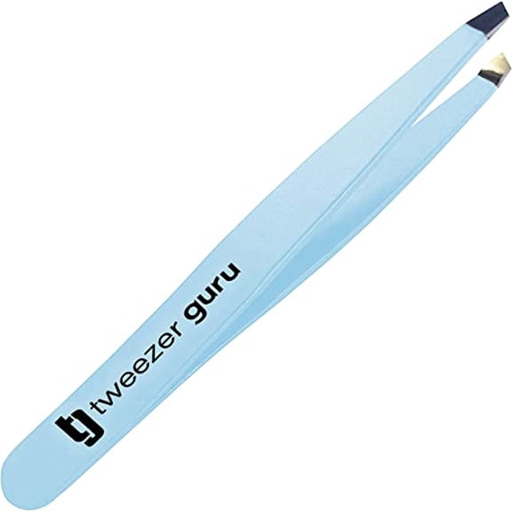 Tweezers for Women - Slant Pointed Precision Tweezers for Eyebrows & Ingrown Hair Removal