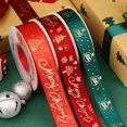 thumbnail image 4 of 5yardsChristmas Ribbon Printed Christmas Polyester Ribbon For Handmade Design Christmas Decoration DIY Cake Bouquet Gift Packing, 4 of 4
