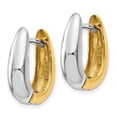 thumbnail image 2 of 14K Two-Tone Gold Earring Hinged Huggie Women'S 8 mm 5, 2 of 3