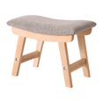 thumbnail image 1 of Reposapiés de madera, taburete escalonado, otomano, taburete de ocio, elegante reposapiés Color madera caqui, 1 of 9