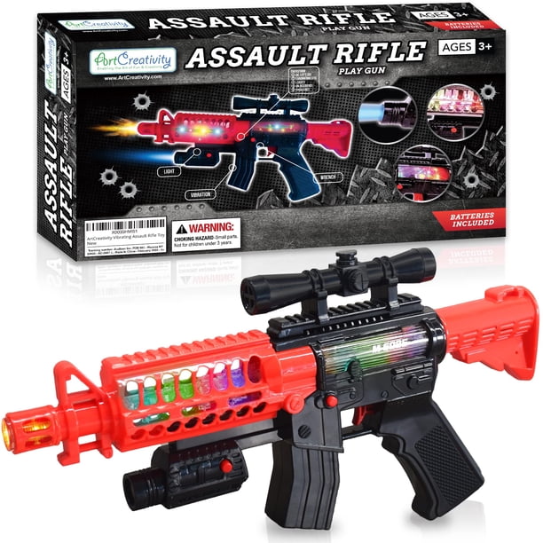 Rifle de juguete ArtCreativity que vibra con luz y sonido para niños