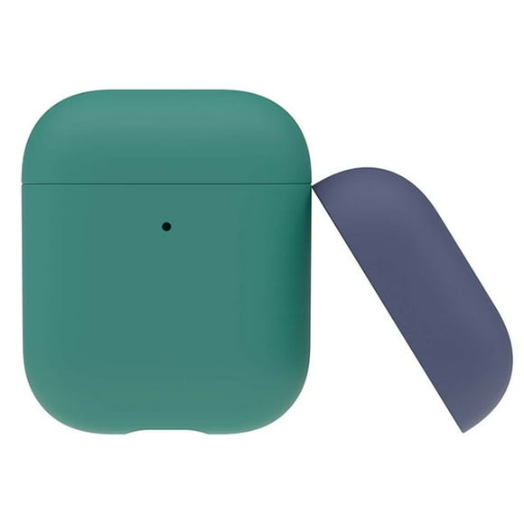 Funda para Air Pods Dual Cap Silicon Juego De Tapas Power Support Dual Cap/Verde