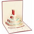 thumbnail image 2 of Tarjeta de cumpleaños, tarjetas de felicitación 3D emergentes para pastel de feliz cumpleaños, tarjetas desplegables con sobre (pastel de cumpleaños), 2 of 5