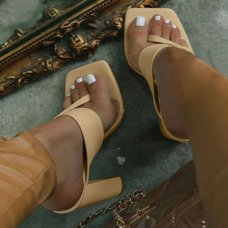 

Slippers For Women Fashion Women S Casual Shoes Breathable Thick-Soled High Heels Sandals Womens Slippers