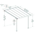 thumbnail image 4 of Palram - Canopia Sierra 10' x 10' Patio Cover - Gray, 4 of 11