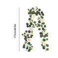 thumbnail image 4 of Christmas Decoration Hanging Vines Artificial Vines Garland With Flowers Hanging Plants Greenery Garland For Fireplace Wall Door Home Wedding Party Indoor, 4 of 7