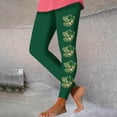 thumbnail image 2 of QATAINLAV St Patricks Day Leggings for Women High Waisted Tummy Control Workout Leggings Trendy Shamrock Leaves Print Irish Green Soft Yoga Pants Lighten Deals of The Day Army Green XL, 2 of 5