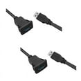 thumbnail image 1 of 2 Pcs 1M Socket Cable USB 3.0 Auto Car Flush Mount Male to Female Extension Cord Dashboard Panel Square Audio Line,2 * Mount Cable,Black, 1 of 8