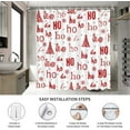 thumbnail image 6 of Winter Christmas Shower Curtains for Bathroom HoHoHo White Winter Shower Curtain Christmas Tree Snowflake Bathroom Curtain Decors Fabric Waterproof Bath Curtain 72x72 Inch, 6 of 6