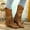 Brown, variant on Bnwani Women Boots Footwear Fall Winter Zipper Chunky Knee-High Knight Tassel Boot Brown Size 5.5