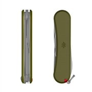 Swiss Tech 12 in 1 Multitool with G10 Handle Key Ring Attachment, Olive