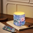thumbnail image 3 of Kuiaobaty Flameless Votive Candles 4 Pcs LED Pillar Candle Tealights Long Lasting with Remote Timer for Indoor Outdoor Coastal Home Decoration Sea Turtle Hibiscus Flower Pattern, 3 of 7