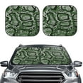 thumbnail image 2 of Gaeub Green Snakeskin Foldable Auto Sun Blocker Visor, Sunshade for Car Front Window, Keeps Your Vehicle Cool - Small, 2 of 7