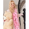 thumbnail image 2 of Ekouaer Button Up Pajamas Set for Women Short Sleeve Ribbed Knit Sleepwear 2 Piece Pjs Shorts Set, 2 of 6