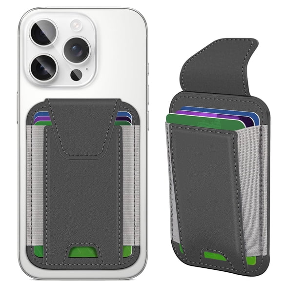 Funda magnética Miroddi para iPhone MagSafe, color gris