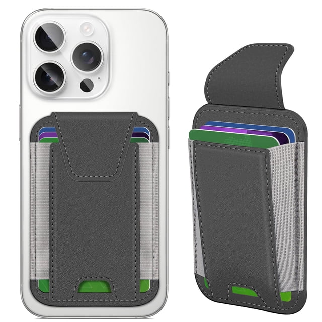 Funda magnética Miroddi para iPhone MagSafe, color gris