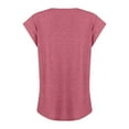 thumbnail image 6 of Qwertyu Tank Top for Women Solid Color V Neck Sleeveless Causal Sexy Shirts Hawaiian Beach Holiday Sports Workout Running Tees Summer Basic Tops Hot Pink 2XL, 6 of 6