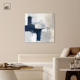 thumbnail image 3 of Tides of Indigo Canvas Neutral Abstracts by Art Remedy, Silver Frame, 40" x 40", 3 of 7