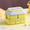 thumbnail image 2 of Caja de Almuerzo de Doble Capa Del Compartimiento de Bento, Caja de Almuerzo Aislada Del Estudiante, Caja de Almuerzo Portátil Del Compartimiento de Microondas Caja de Almuerzo Aislada, 2 of 6