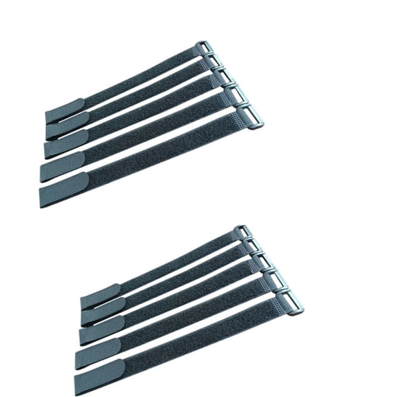 Durable Fishing Multil Purpose Self-adhesive Black Nylon Reusable Fastening Nylon Hook & Loop Bike Tie Strap Cable Ties 30X400MM