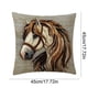 thumbnail image 2 of Casa Sofá Sala de Estar Cobertura Corta de Almohada de Peluche de Caballo 45x45cm, Decoración Bordada Linda, Almohadas para el Sofá Sala de Estar, 2 of 6
