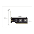 thumbnail image 4 of 2X PCIe 4.0 X16 to 4 Ports NVMe-Compatible Expansion Card PCI-E Gen4/3 SlimSAS 8I SFF8654 Graphics Card Adapter, 4 of 5