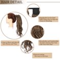thumbnail image 3 of SEGO Ponytail Extension Human Hair Clip in Hair Extension Wrap Around on Pony Tail Hairpiece Thick Corn Wave Wavy with Comb Magic Paste, 3 of 8