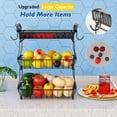 thumbnail image 2 of Cesta de fruta ANTOPY de 3 niveles con 2 perchas metálicas para plátanos, 2 of 6