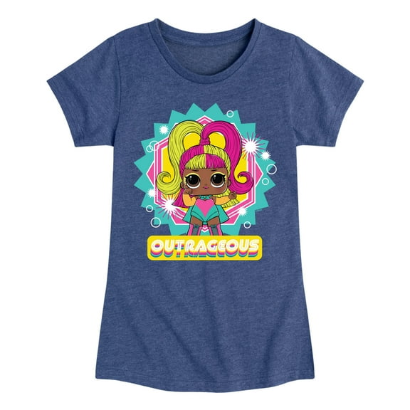 LOL Surprise! Dolls - Outrageous -Glow Grrrl - Toddler & Youth Girls Short Sleeve Graphic T-Shirt