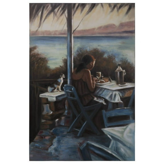 Yosemite Home Decor "Cafe Days" Wood Gallery Wrapped in Multi-Color