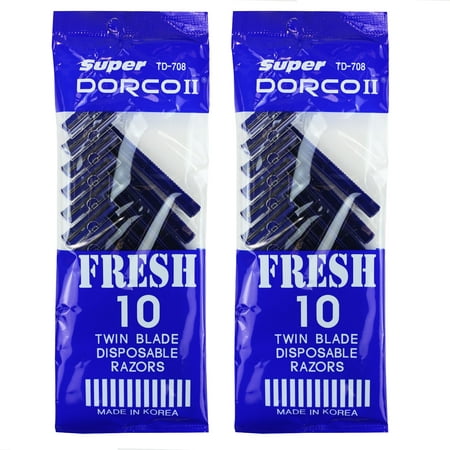Dorco TD708 Twin Blade Disposable Razors 10ct