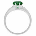 thumbnail image 2 of 1 ct Heart Cut Simulated Emerald Solitaire 14K White Gold Womens Engagement Ring, 2 of 4