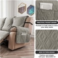 thumbnail image 5 of 100% waterproof three seater recliner cover, anti slip recliner cover with pocket, machine washable and hand washable, suitable for pets and children to play with, placed in the living room, 5 of 7