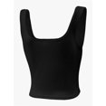thumbnail image 4 of Women's Square Neck Crop Top Basic Sleeveless Fitted Tank Top Casual Cami, 4 of 5