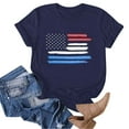 thumbnail image 4 of ORT Women's 4th of July Independence Day T-Shirt Summer USA Star Stripes Graphic Tee Tops(Z2-Navy,XXL), 4 of 5