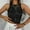 Black, variant on Women's New Sequin Vest Sleeveless Round Neck Base Inner Layer Outerwear Layer Vest Hottie Club Party Camouflage