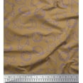 thumbnail image 1 of Soimoi Brown Rayon Crepe Fabric Planet & Stars Galaxy Print Fabric by Yard 46 Inch Wide, 1 of 3