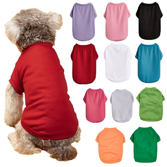 GASTROPOD Dog T Shirt Soft Cotton Basic Pet Shirt Lightweight Breathable Pullover Design for Small And Medium Dogs Cats Puppy