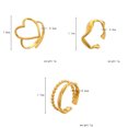 thumbnail image 3 of Elegant Stainless Steel Love Water Wave Ring Set For Women, 3 of 3