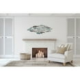 thumbnail image 4 of Creative Co-Op Rubber Wood School of Fish Wall Décor, Distressed Turquoise and White, 4 of 5