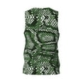 thumbnail image 3 of Easygdp Green Snakeskin Men's Mesh Basketball Jersey Quick Drying Sleeveless Shirts Fitted Muscle Tank Tops Sport Round Neck T-Shirt - X-Large, 3 of 9