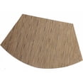 thumbnail image 5 of Juego de 7 manteles individuales con forma de esquina, 1 tapete de mesa de vinilo lavable, resistente al calor, redondo central (bambú tostado), 5 of 5