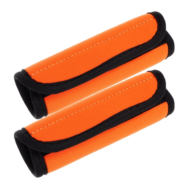 AURARMLET 2Pcs Portable Orange Grip Pads Polyester Palm Covers for Barbell Horizontal Bars Strength Training