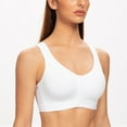 thumbnail image 3 of MELENECA Female Front Closure Wirefree Posture Bra for Women White 38E, 3 of 4