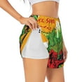 thumbnail image 2 of Bixox Women's Cool Dinosaur Playing Guitar pattern 2 in 1 Running Shorts - Lightweight Athletic Workout Gym Yoga Shorts Liner with Pockets - XX-Large, 2 of 7
