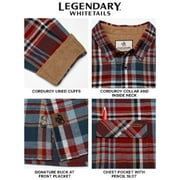 Legendary Whitetails Mens Buck Camp Flannel Shirt Long Sleeve Button Down 100% Cotton