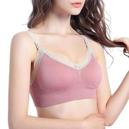 

Xinhuaya Womens Seamless Sleep Nursing Bra For Breastfeeding Removable Padds Wireless Bras